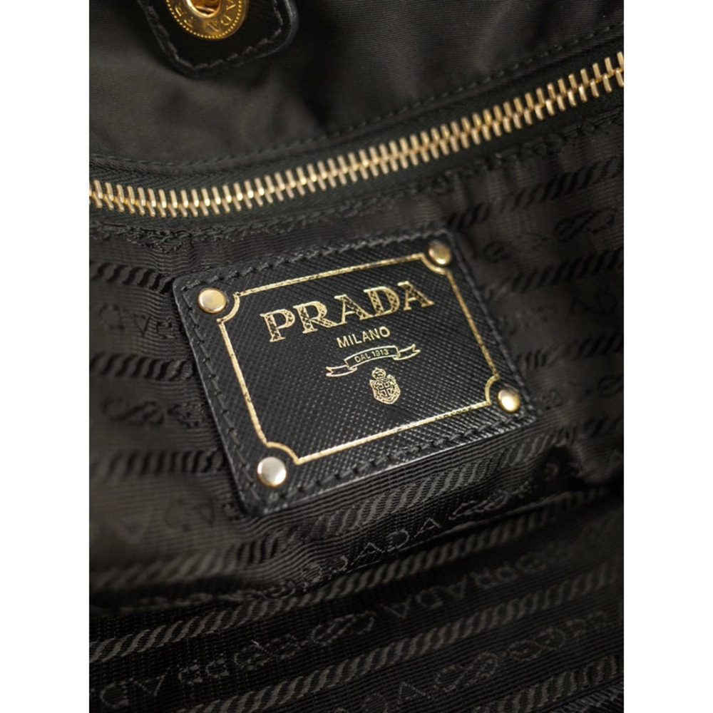 Prada Tessuto Jacquard Logo Tote Nero Black - Picture 4 of 9